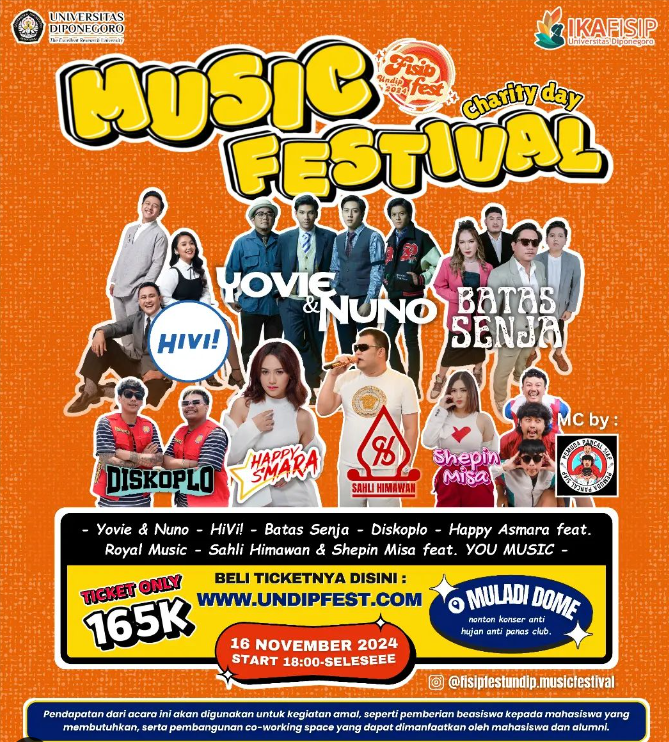 fisipfest undip music festival 2024 